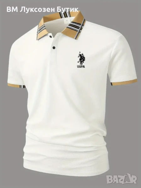 🖤 Мъжка тениска с яка поло – перфектният избор за модерния бизнесмен, снимка 1