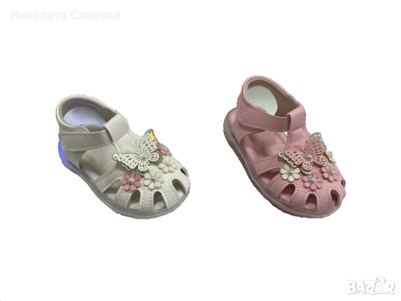 М63-Светещи детски сандали за момиче , снимка 1