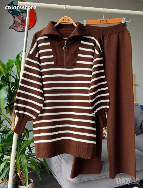 Дамски кафяв комплект IM-180T, снимка 1