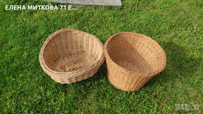 2 плетени ратанови кошника, снимка 1