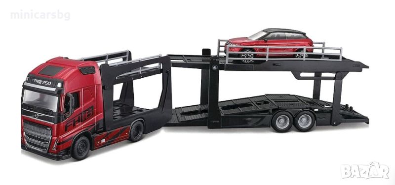 Метални колички: Volvo FH16 GL 750 XXL & Land Rover LRX - Bburago , снимка 1