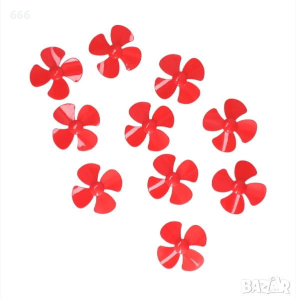 10 броя витла с 4 лопатки, пластмасови въртящи се витла., снимка 1