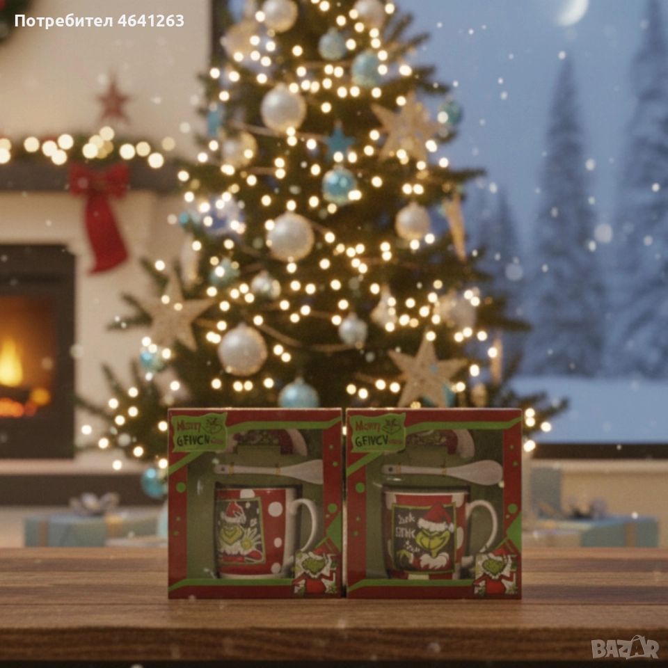 Коледен подаръчен комплект Merry Grinchmas – идеален подарък за добро настроение, снимка 1