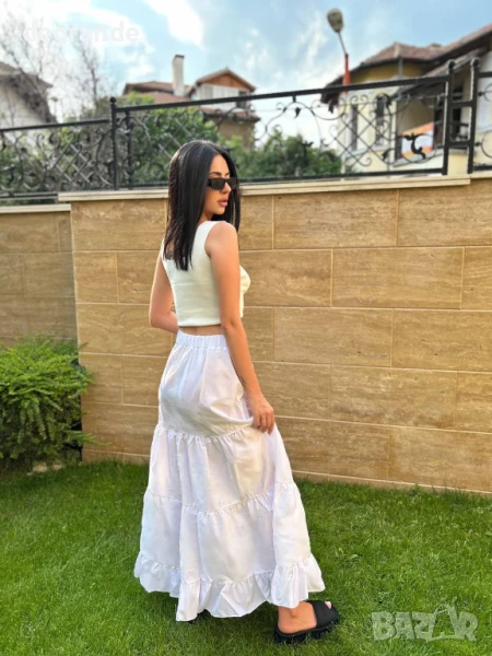 Бяла дълга пола, снимка 1