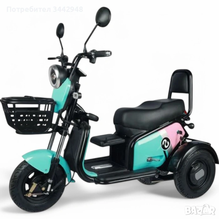 Двуместна електрическа триколка PUDDING PRO, снимка 1