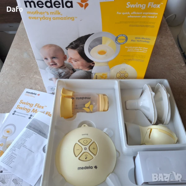 Помпа за кърмачета Medela + подарък шишета с биберони, снимка 1