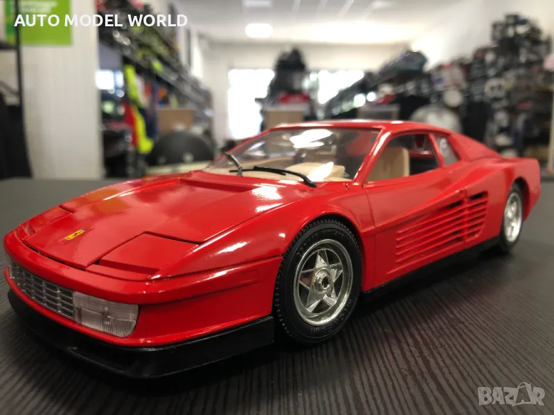 BBURAGO метална колекционерска количка FERARRI TESTAROSSA 1:18, снимка 1