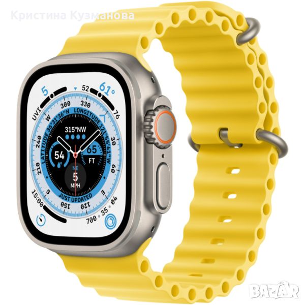 Смарт часовник Apple Watch Ultra, 49 мм, Cell, Titanium Case, Yellow, снимка 1