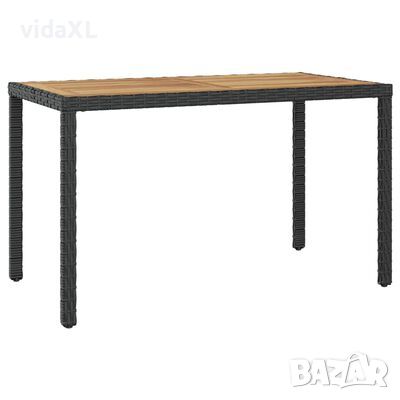 vidaXL Градинска маса, черно и кафяво, 123x60x74 cм, акация масив(SKU:46450, снимка 1