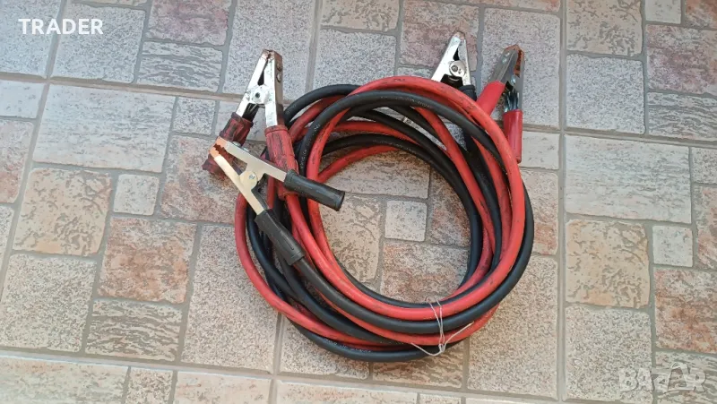Силови кабели за прехвърляне на ток 10мм² , дължина 5 метра, снимка 1