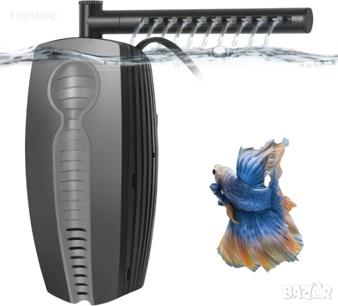 НОВА помпа за аквариум FEDOUR 165GPH + потопяем вътрешен филтър, 8W за аквариум от 50-200 литра, снимка 1