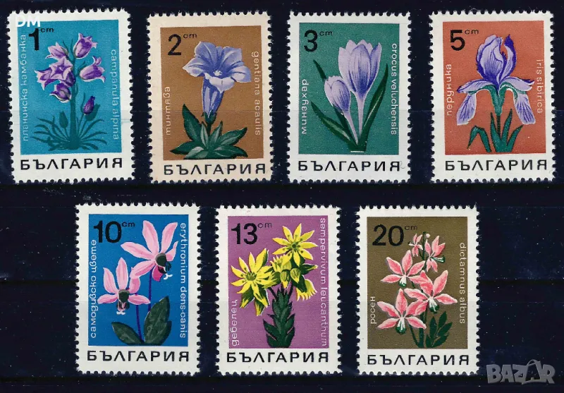 България 1968 - цветя MNH, снимка 1