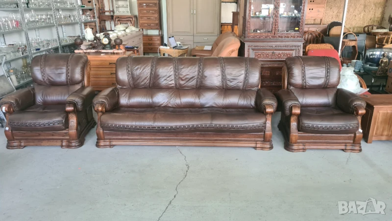 кожена холова гарнитура 3+1+1, снимка 1