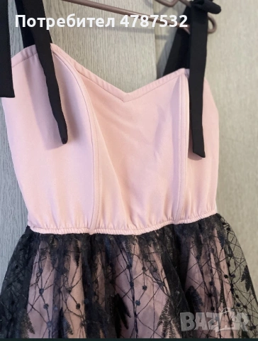 Нежна рокля Lorreti с дантелени детайли и панделки, снимка 4 - Рокли - 54090867