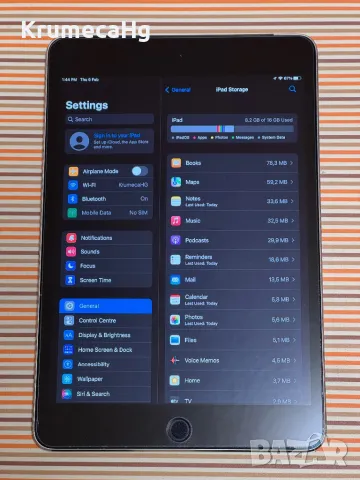 Таблет Apple iPad Mini 4 16GB Space Grey Wi-Fi + Cellular Smart Cover, снимка 3 - Таблети - 48992444