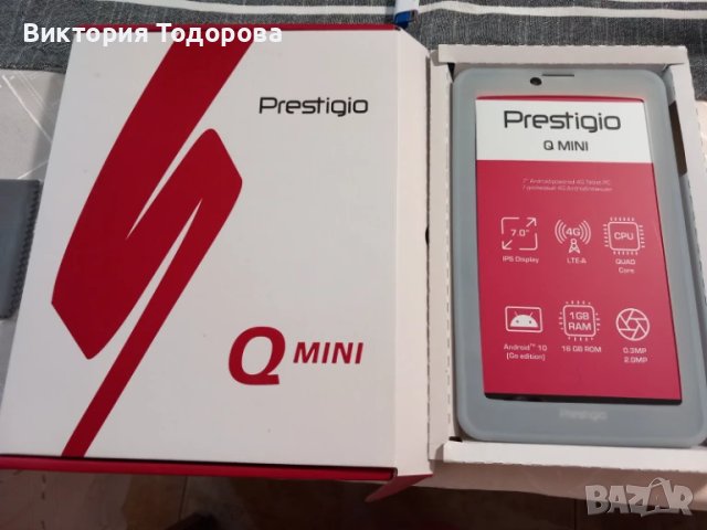 ПРОДАВАМ ЧИСТО НОВ ТАБЛЕТ PRESTIGIO Q MINI PMT4137 4G, снимка 2 - Таблети - 50925115