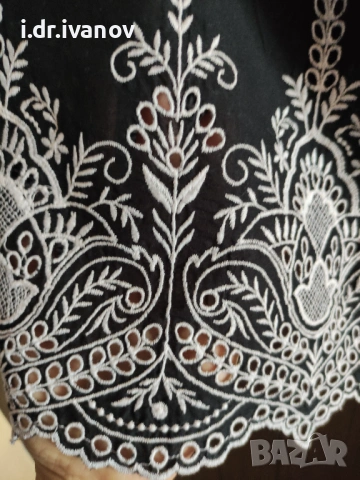 ZARA черна риза с рязана дантела, снимка 3 - Корсети, бюстиета, топове - 54003628