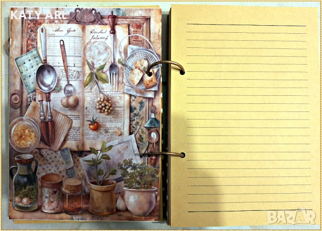 Тефтер за рецепти в кафяво, снимка 2 - Други - 52283300