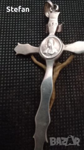 Масивен сребърен кръст, снимка 12 - Антикварни и старинни предмети - 42462951