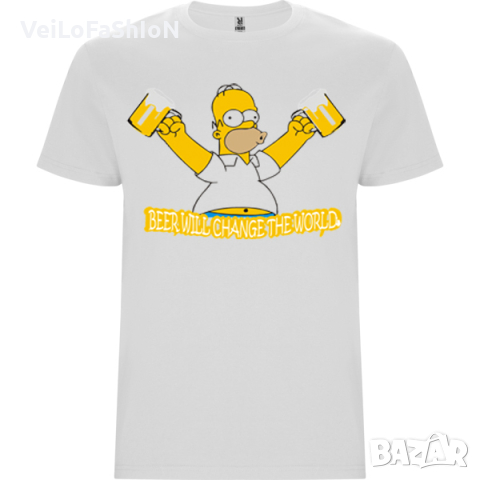 Нова мъжка забавна тениска с Хоумър Симпсън от Семейство Симпсън, снимка 1 - Тениски - 44955124