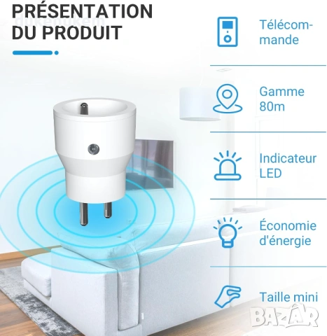 3 бр. Безжични програмируеми контакти 10A с дистанционно управление, снимка 6 - Друга електроника - 53188957