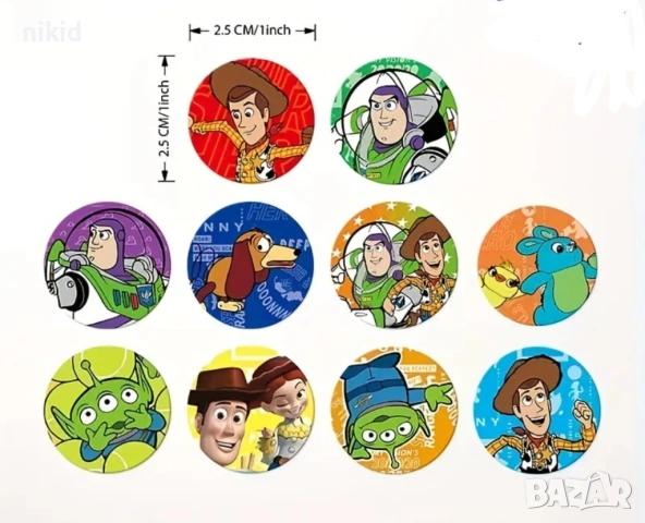100 бр Играта на играчките Toy Story самозалепващи лепенки стикери за ръчна изработка за подарък, снимка 2 - Други - 54222412