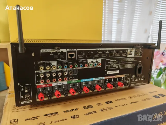 Denon AVR X 2400 H HEOS Dolby Atmos Wi-Fi HDMI USB Network ресийвър усилвател с дистанционно , снимка 12 - Ресийвъри, усилватели, смесителни пултове - 50424120