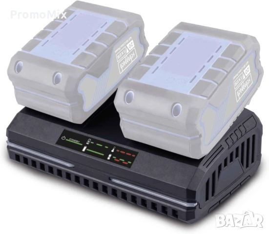 Двойно зарядно устройство Scheppach IXES SDBC4.5A 20V 240W Бързо зарядно устройство Зарядна станция, снимка 2 - Други инструменти - 53901867