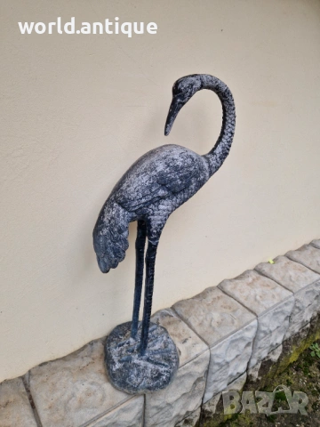 Прекрасна голяма антикварна метална фигура статуетка , снимка 4 - Статуетки - 53211244