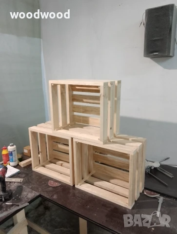 Дървени щайги , снимка 2 - Декорация за дома - 50483114