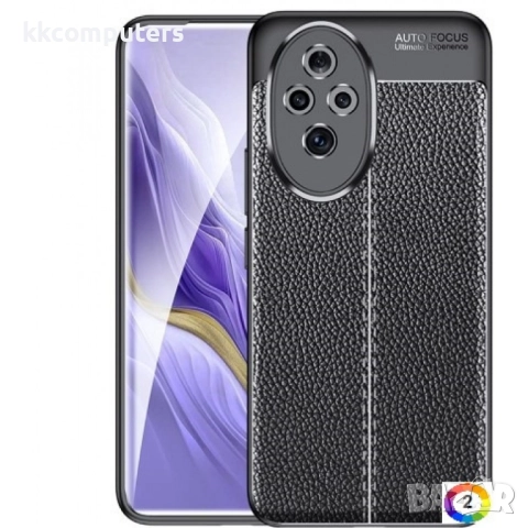 Honor 200 5G Удароустойчив Litchi Skin Калъф и Протектор, снимка 2 - Калъфи, кейсове - 52835064