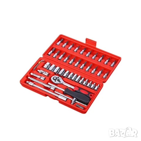 ПРОМО!! Комплект инструменти гедоре 1/4" в куфар, 46 части, снимка 11 - Гедорета - 51336187