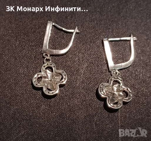 Сребърни Обеци , снимка 3 - Обеци - 52683922