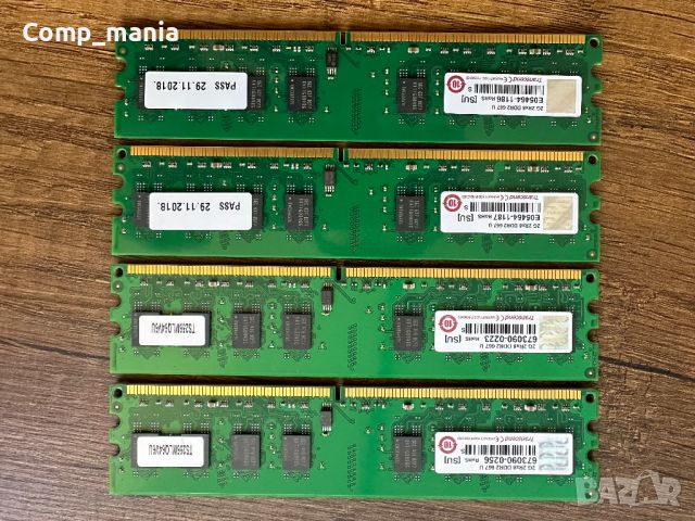 Рам памети за компютър Transcend 4x2GB DDR2 667MHz, снимка 1 - RAM памет - 45640680