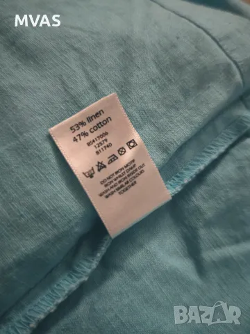 Ленено памучна светло синя пола  L размер, снимка 4 - Поли - 49755521