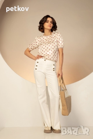 Бял панталон Lucy Fashion, XS