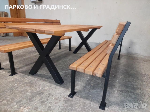 Комплект маса с 2 пейки,баварски комплект, снимка 7 - Маси - 53658025