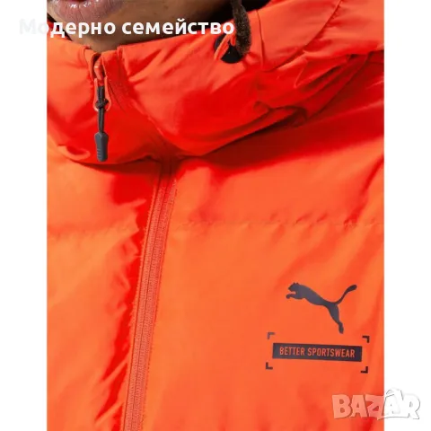 Мъжко зимно яке  PUMA Better Sportswear Hooded Jacket Orange, снимка 4 - Якета - 48066885