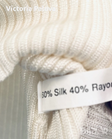 Модерен копринен топ ANGELA MOLINO Италия, снимка 9 - Корсети, бюстиета, топове - 51714580