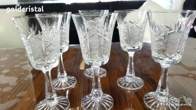 кристални чаши Зорница лукс , снимка 9 - Антикварни и старинни предмети - 50180125