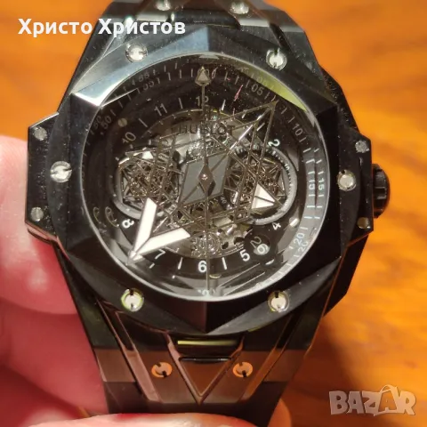 Мъжки луксозен часовник HUBLOT SANG BLEU 2 Limited Edition Big Bang , снимка 2 - Мъжки - 31905225