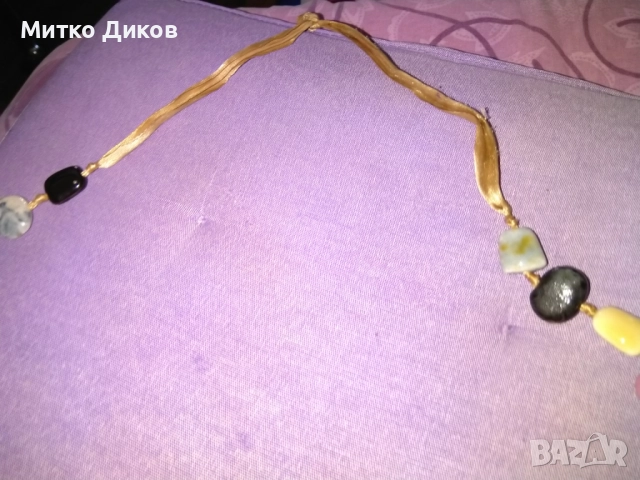 Стилно колие от керамични мъниста, винтидж и семпъл стил-2 броя, снимка 7 - Колиета, медальони, синджири - 51723425