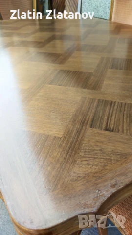 Запазена е!!!Маса с 6 стола стил Луи XV!, снимка 9 - Маси - 51178318