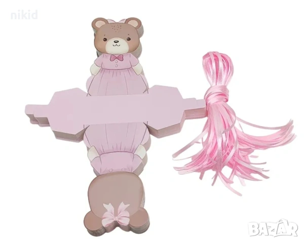 Мече  картонена кутия кутии за лакомства подаръци рожден ден парти картонени кутийки торта, снимка 5 - Други - 53930578