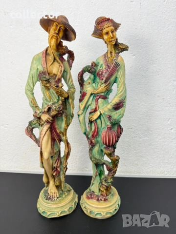 Чифт големи японски фигури на мъж и жена. №8043