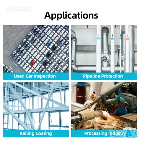 Дебеломер за боя Mileseey MC998 за метал, алуминий и авто боя, с аларма при отклонение, снимка 6 - Аксесоари и консумативи - 50635517