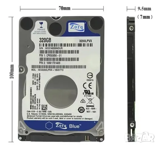 100% РАБОТЕЩ НОВ ТВЪРД ДИСК ЗА ЛАПТОП 2.5" SATA2 750GB 500GB 250GB Laptop Desktop PS4 X-Box Конзоли, снимка 3 - Твърди дискове - 48099451