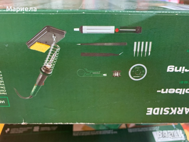 Комплект поялник Parkside PLK 60 B1, 30W, снимка 7 - Други инструменти - 52720212