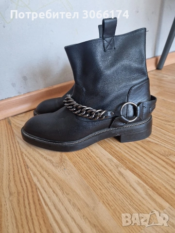 Боти от естествена кожа Zara 