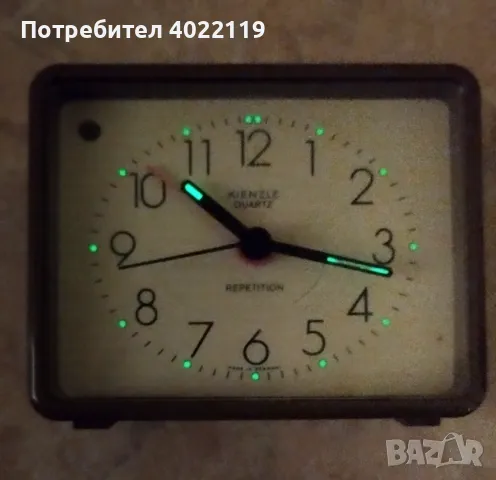 Немски ретро часовник-будилник KIENZLE REPETITION, снимка 2 - Други - 50430174